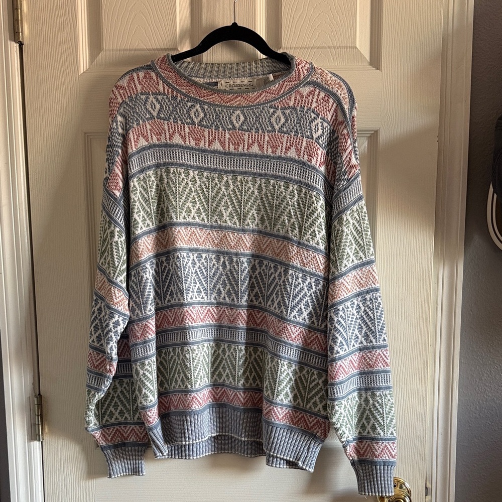 Crossings Multicolor Patterned Sweater